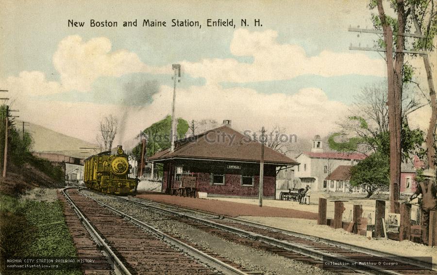 Postcard: New Boston and Maine Station, Enfield, N.H.